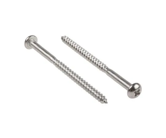 63-4690-94 Pozidriv Round Stainless Steel Wood Screw, A2 304, 5mm Thread, 75mm Length 144-3523