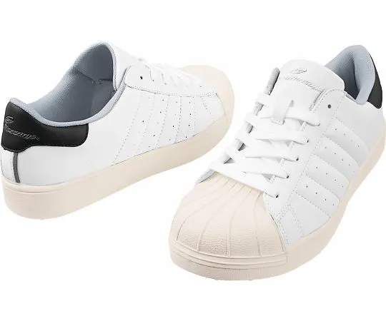 64-0988-56 Safety Shoes Lace-Up Type White 22.0 cm S5171