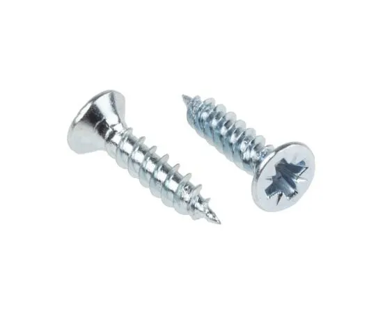 63-4690-76 Pozidriv Countersunk Steel Wood Screw Bright Zinc Plated, No. 6 Thread, 5/8in Length 144-3500