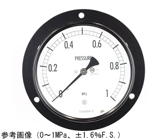 65-4282-21 Normal Pressure Gauge (Φ100) Embedded D Frame (Mounting Hole) 0.1 MPa AE15-241