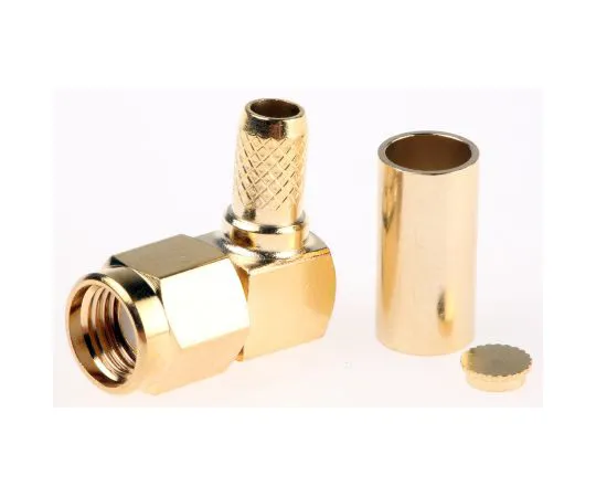 63-4873-88 RS Pro Right Angle Cable Mount SMA Connector, Crimp Termination, Reverse Polarity RG402/U, RG405/U 546-2790