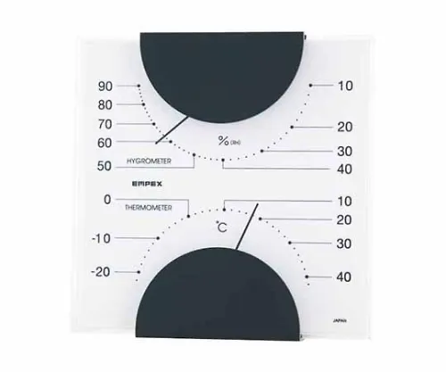 61-6864-85 MONO Thermometer, Hygrometer 105 x 102 x 20mm 90G (Gift Box) Monotone (White) MN-4811