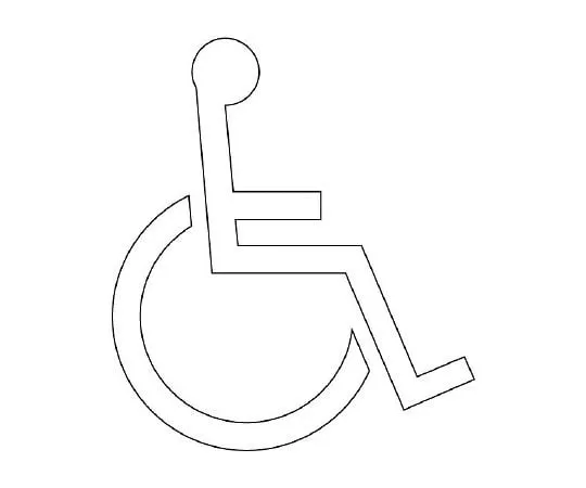 62-6106-59 International Symbol Sign Handicapped/Mark 620 H x 544 W 835-012