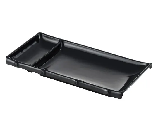 62-2922-20 Simple Dish Square Partition Dish Black SP-32B