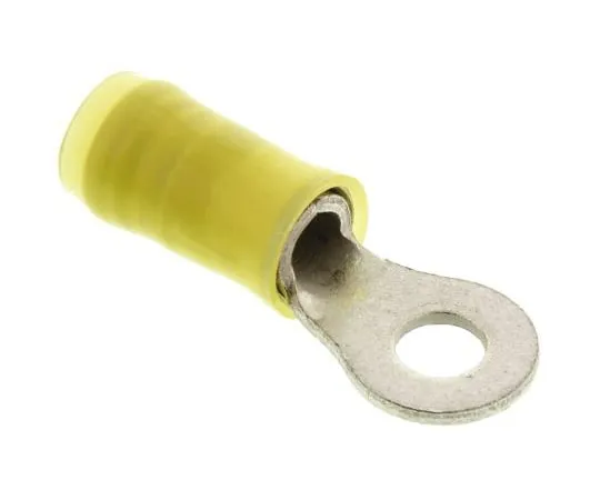 63-4799-65 TE Connectivity PIDG Series Insulated Crimp Ring Terminal, M4 Stud Size, 2.6mm² to 6.6mm² Wire Size, Yellow 320568