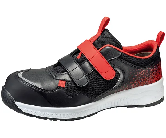 67-6620-99 JSAA Class A Certified Active Safety Work Sneakers AS-05 (Width EEE) Black/Red 24.5 cm AS-05BKRD-EEE-24.5