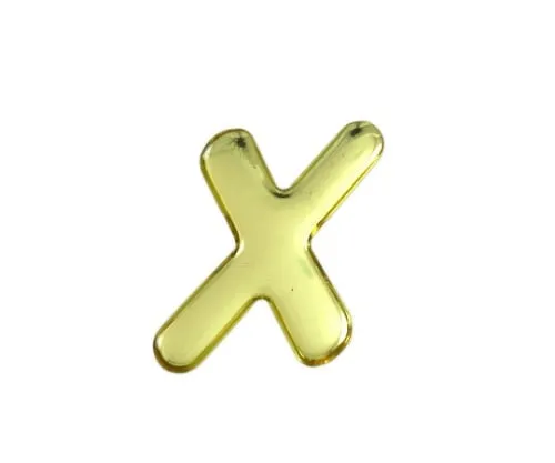 61-7427-16 Gold Metal Characters X 35mm x 1mm GM35-X