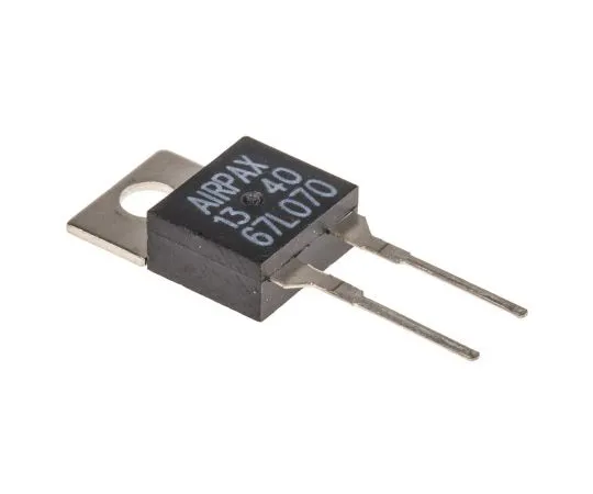 63-4746-87 Sensata / Airpax NC 0.5 A Bi-Metallic Thermostat, Opens at+70°C, Automatic Reset 67L070