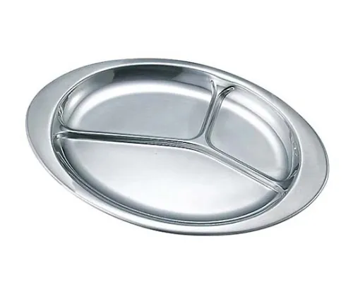 61-6841-74 IKD Eco Clean 18-8 Oval Lunch Plate 10 inch 1832200
