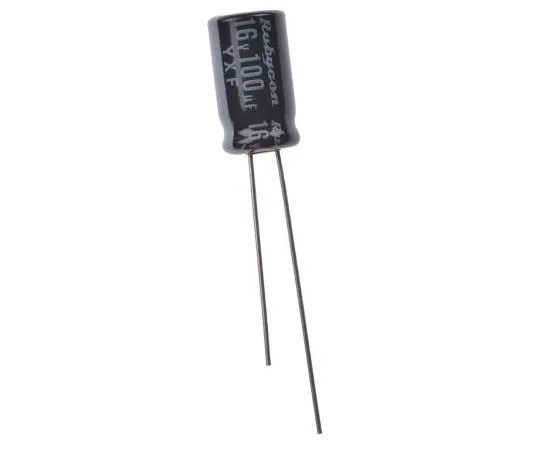 63-4736-53 Rubycon 100μF 16V dc Aluminium Electrolytic Capacitor, Through Hole 6.3 (Dia.) x 11mm +105°C 6.3mm 2.5mm 16YXF100M6.3X11