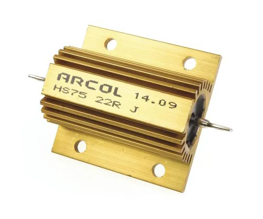 63-4758-68 Arcol HS75 Series Aluminium Ho***d Axial Wire Wound Panel Mount Resistor, 22Ω ±5% 75W HS75 22R J