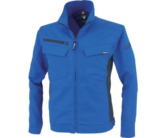 65-8353-74 Cotton Lined Stretch Long Sleeve Blouson Royal Blue 3L 1514-46-3L