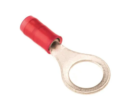 63-4799-63 TE Connectivity PIDG Series Insulated Crimp Ring Terminal, M8 Stud Size, 0.26mm² to 1.65mm² Wire Size, Red 320572