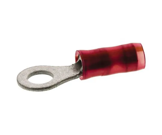 63-4933-78 TE Connectivity PIDG Series Insulated Crimp Ring Terminal, M4 Stud Size, 0.26mm² to 1.65mm² Wire Size, Red 1-320551-3