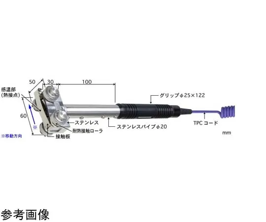 65-3529-97 Temperature Sensor for High Performance Moving Surface Contact Support Type SX Series -50~400°C Contact Roller Type Straight E Type SX-671E-01-1-TPC1-ASP