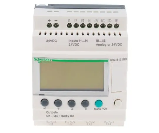63-4806-20 Schneider Electric Zelio Logic Module, 24 V dc Relay, 8 x Input, 4 x Output With Display SR2B121BD