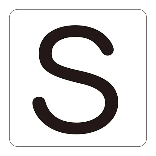 61-3414-89　［Discontinued］Alphabet Display Sticker HA-S (5P) Large　172519