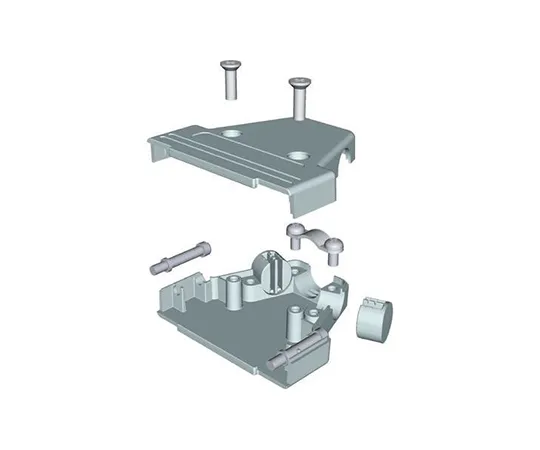 63-4759-82 MH Connectors MHTRI-M Series ABS Angled, Straight D-sub Connector Backshell, 15 Way, Strain Relief MHTRI-M-15-K