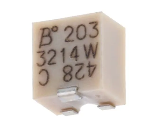 63-4742-24 20kΩ SMD Trimmer Potentiometer 0.25W Top Adjust Bourns 3214 Series 3214W-1-203E