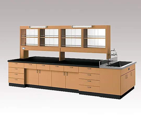 3-1289-01　［Discontinued］Central Laboratory Bench Wood Grain Type 2400 x 1500 x 850/1920　SAM-2415M