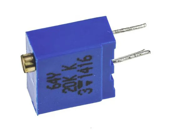 63-4697-33 Vishay 64Y Series 19 (Electrical), 22 (Mechanical)-Turn Through Hole Trimmer Resistor with Pin Terminations, 20kΩ ±10% M64Y203KB40