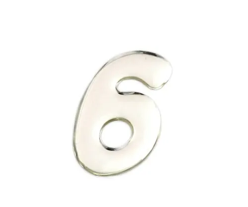 61-7427-70 Silver Metal Characters 6 35mm x 1mm SM35-6