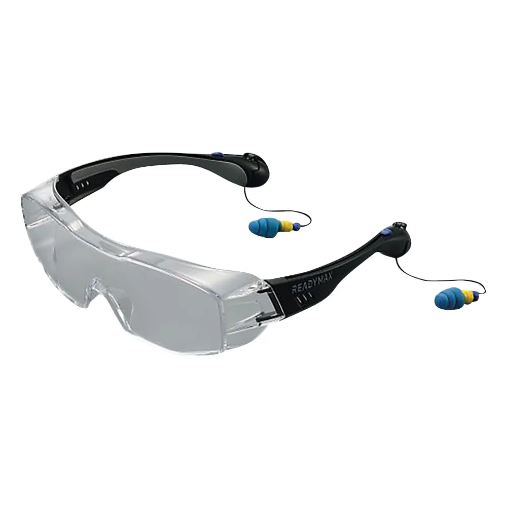 3-8987-01　［Discontinued］Protective Glasses With Ear Plug (Over Glasses) Clear　GLFOB-CL