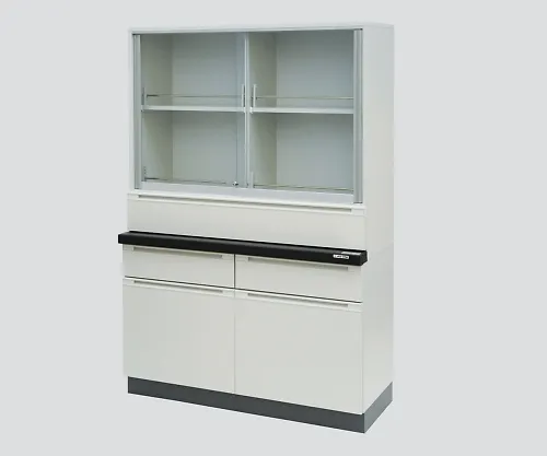 3-3890-01　［Discontinued］Chemical Instrument Cabinet Long Drawer Type, Light Gray 1200 x 400/500 x 1800　AD3Y-1205
