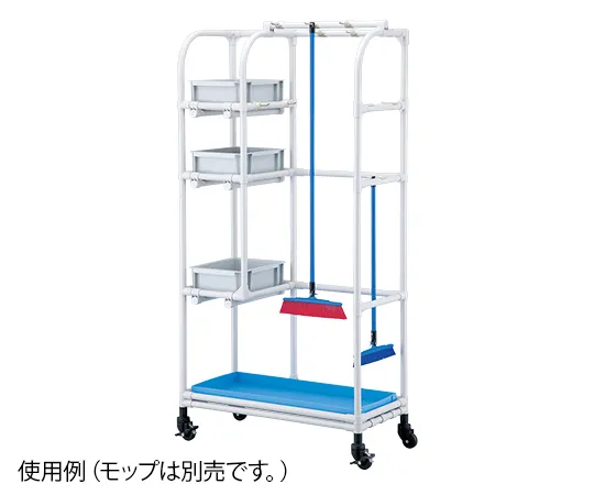 2-7345-11　［Discontinued］Antibacterial Clean Cart 900 x 420 x 1792mm　W900