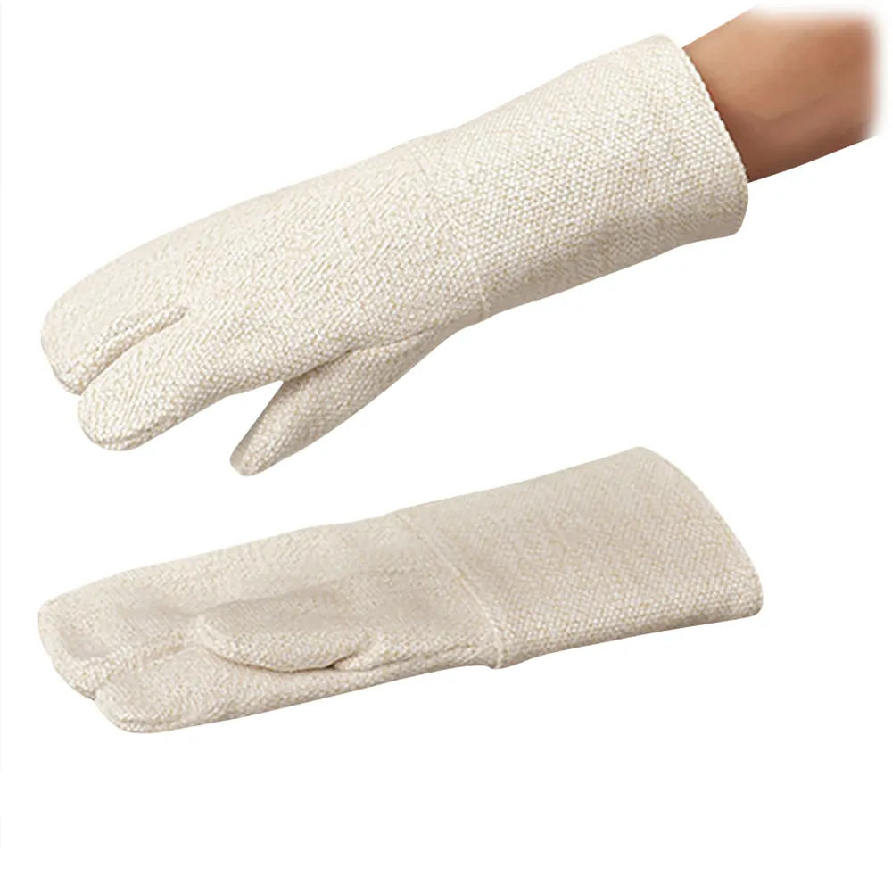 6-6137-21 Heat Resistant Aramid Gloves Standard Type (Total Length 350mm) 3 Fingers EGT79