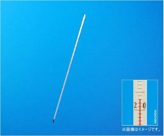64-0706-61 Foot Length Red Liquid Precision Rod Thermometerr 0 ~ 100 °C (1 °C) Total Length 600 mm 1-37-1