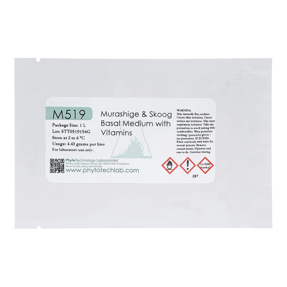 4-4846-01 Murashige & Skoog Basal Medium with Vitamins for 1L M519-1L