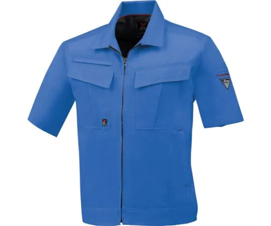 65-8375-89 Short Sleeve Blouson Blue 3L 1651-40-3L