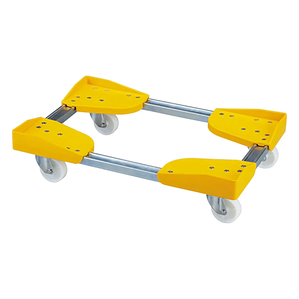 3-4923-01　［Discontinued］Expandable Flat Cart ROOT BOY, Steel/PP (Yellow) 410 - 510 x 310 - 410mm　202PP-02-YE