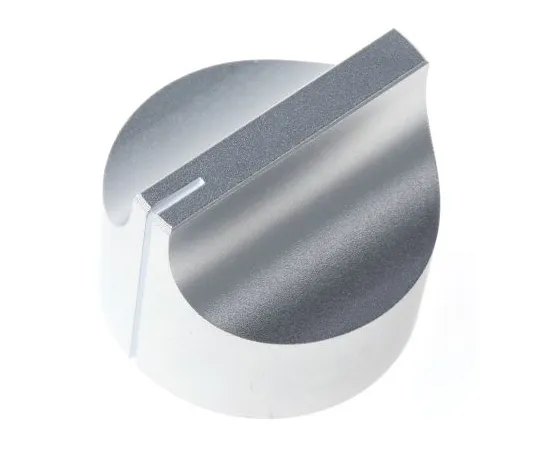 63-4805-16 RS Potentiometer Knob, Grub Screw Type, 31.8mm Knob Diameter, Silver, 6mm Shaft 467-2520