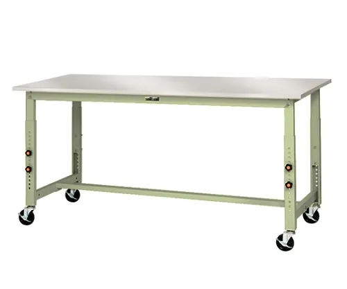 61-3764-15　［Discontinued］Work Table Stainless Steel Top Panel Series Height Adjustment Type Mobile　SWS3AC-960-SG