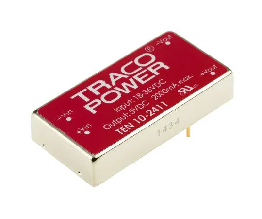 63-4742-66 TRACOPOWER TEN 10 10W Isolated DC-DC Converter Through Hole, Voltage in 18 → 36 V dc, Voltage out 5V dc TEN 10-2411