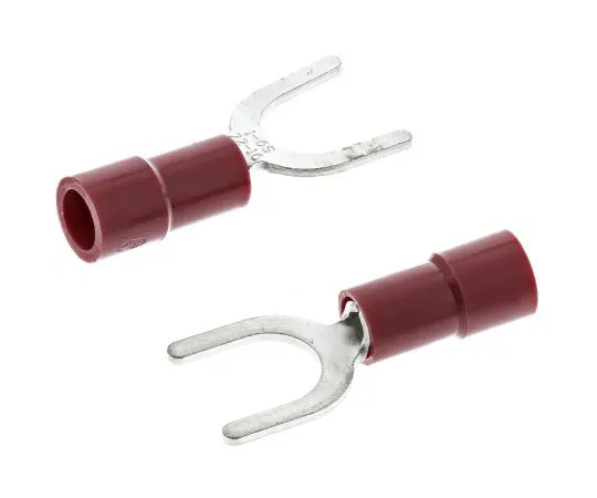 63-4891-28 RS PRO Insulated Crimp Spade Connector, 0.5mm² to 1.5mm², 22AWG to 16AWG, M6 Stud Size Vinyl, Red 613-9463