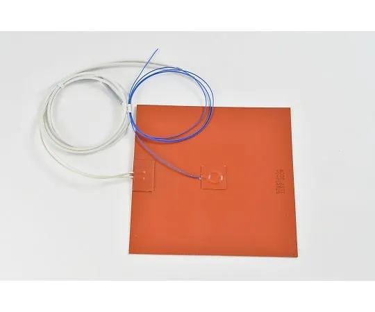 64-3424-66　Silicon Rubber Heater [With Double-sided Tape, Thermocouple 3m, Lead Wire Extension 3m] 100V 320W 200mm x 200mm　SR100-320-200-200-P-K3