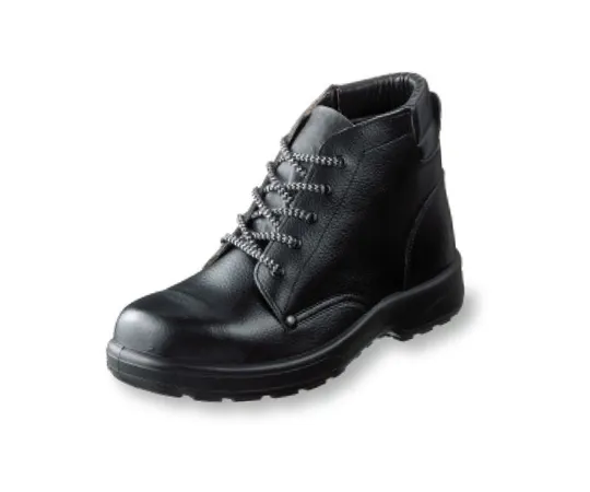 64-6534-76 Resin Toecap Urethane 2-Layer Medium Lace-Up Boots Black 23.5 cm AZ212