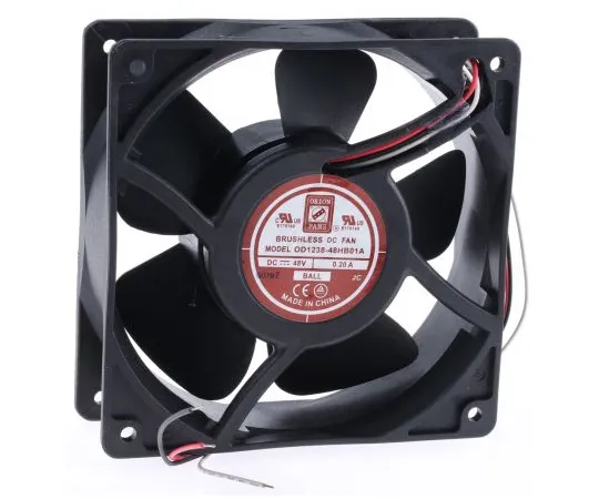 63-4894-02 RS PRO Axial Fan, 120 x 120 x 38mm, 105cfm, 9.6W, 48 V dc 619-6602
