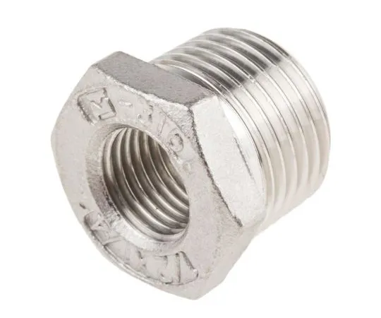 63-4834-57 RS PRO Stainless Steel Hexagon Bush 1/2in R(T) Male x 1/4in G(P) Female 0.87in 499-3451