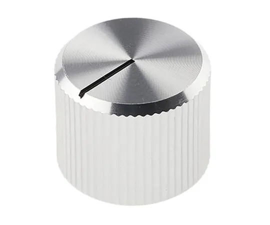63-4803-53 RS Pro Potentiometer Knob, Grub Screw Type, 15mm Knob Diameter, Silver, 6.4mm Shaft 465-9836