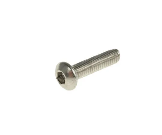 63-4717-66 RS PRO M3 x 12mm Hex Socket Button Screw Plain Stainless Steel 183-8610