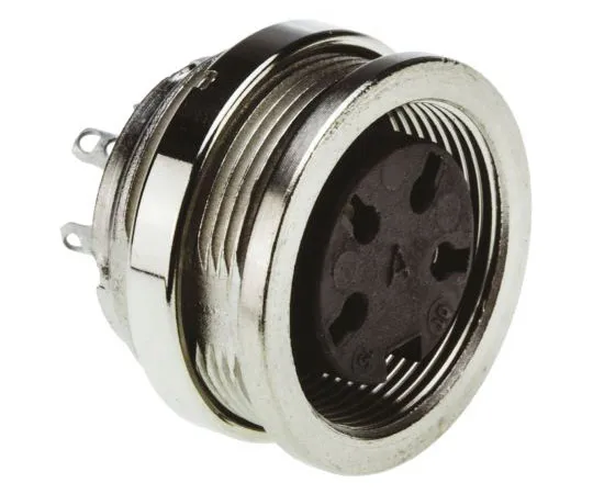 63-4698-61 Amphenol C 091 D Series, 4 Pole Din Socket Socket, 5A, 300 V ac/dc IP67, Screw On C091-31N004-1002