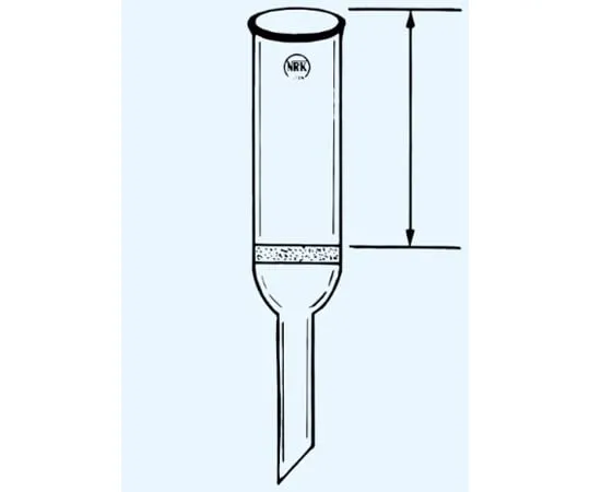 65-8681-69 Glass Filter Inner Diameter 20 x Top Height 100 mm, Aline Square Filter Pore (Pore Size) No. 1 160~100 μm 15AG-1