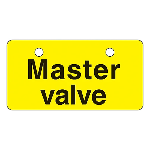 61-3399-72　［Discontinued］English Letters Valve Open and Closed Sign Master Valve (Yellow) V-7　168007
