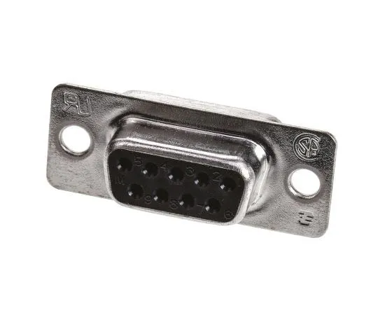 63-4687-07 TE Connectivity AMPLIMITE HD-20 Series Panel Mount, 9 Pin D-sub Connector Socket, Shell Size E, Solder 5-747905-2