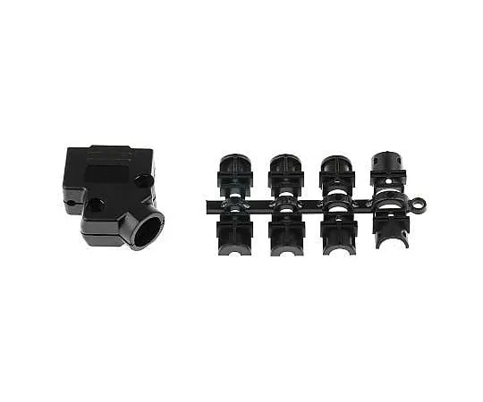 63-4764-33 MH Connectors MHD45PPK Series ABS Angled D-sub Connector Backshell, 9 Way, Strain Relief MHD45PPK9-K