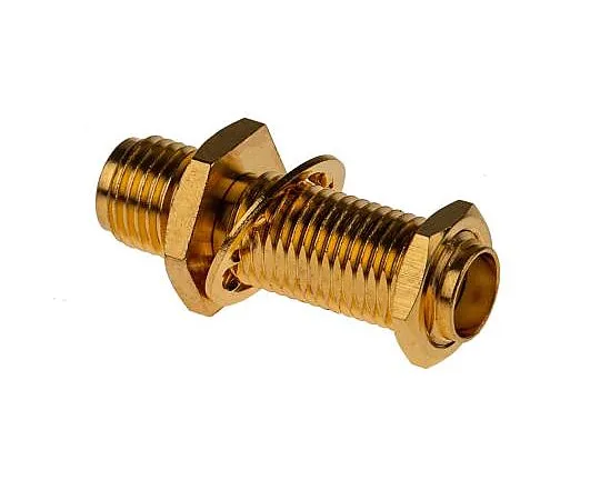 63-4689-93 Amphenol Straight 50Ω Panel Mount Bulkhead Fitting SMA Connector, Solder Termination 132170